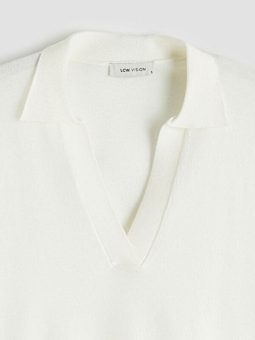 Polo Yaka Oversize Kad?n Triko Kazak