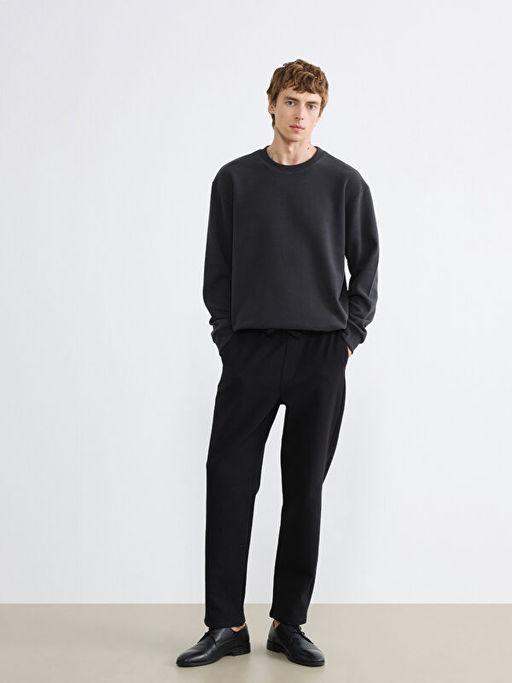 Regular Fit Bisiklet Yaka Erkek Sweatshirt