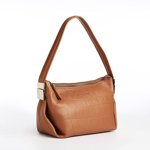 Сумка-багет на молнии, цвет бежевый - Simaland фото 5