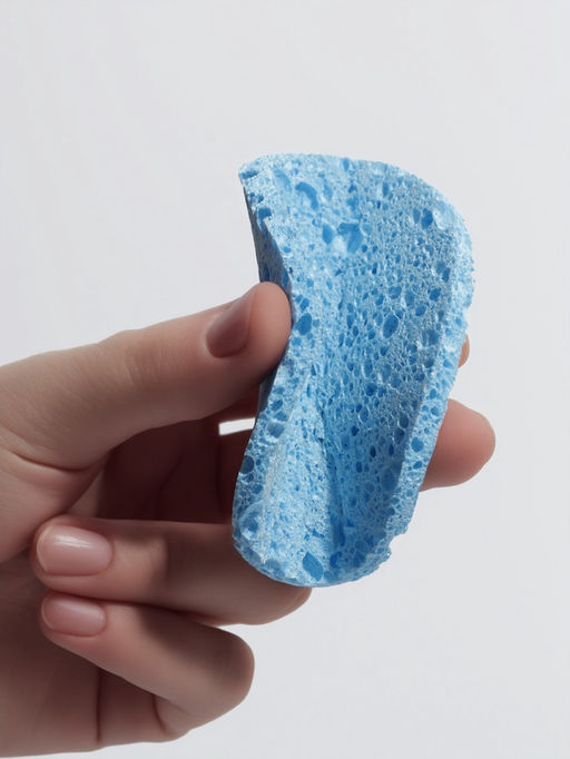 Цена за 5 шт. Спонж для умывания, d=8 см, синий