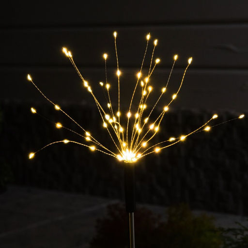 Садовый светильник на солнечной батарее Одуванчики 2 шт., 78 см, 160 LED, свечение тёплое белое - Luazon lighting фото 3