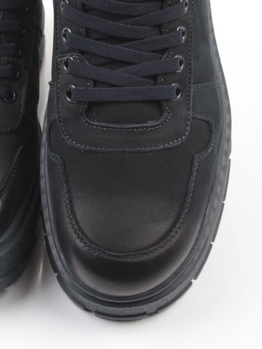 05-AW1003-6M INK. BLUE Ботинки зимние мужские (натуральная кожа, натуральный мех)