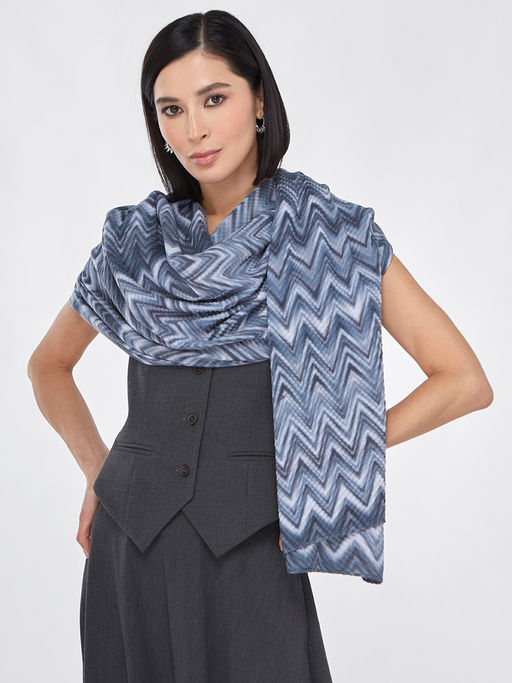 Большой, мягкий, тонкий и очень нежный двусторонний палантин с рисунком - Tantino фото 15