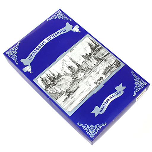 Набор столовых приборов из нержавеющей стали "Посольский" 18 предметов: ложка 20см - 6шт, вилка 20см - 6шт, ложка чайная 14,5см - 6шт, подарочная упаковка (Россия)