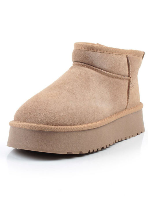 04-PF8520-3 BEIGE Угги женские (натуральная замша, 100% шерсть)