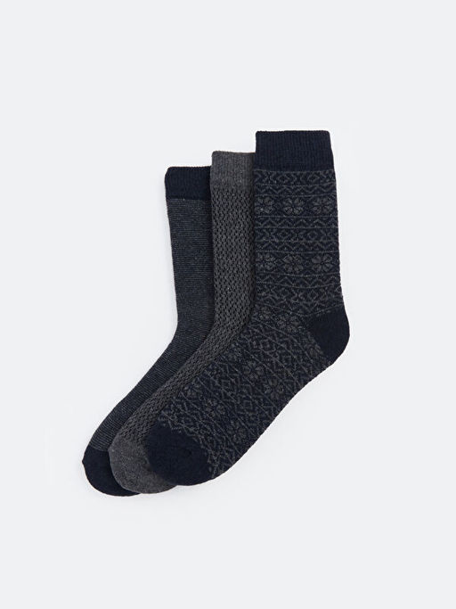 Desenli Erkek Soket ?orap 3l?