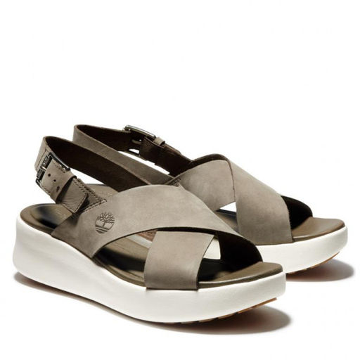 Женские сандалии Timberland Los Angeles Wind Slingback оливковые фото 2
