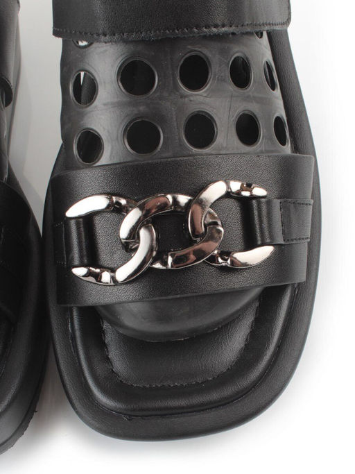 08-PEAG16-2 BLACK Босоножки женские (натуральная кожа) - Фабричный китай фото 10