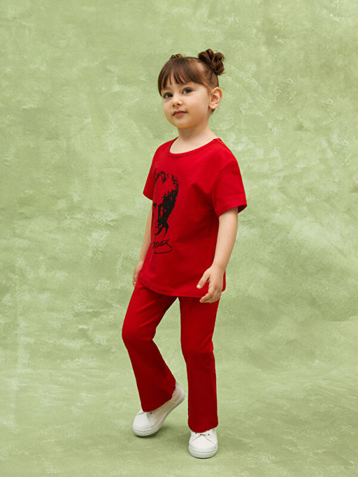 Bisiklet Yaka Atat?rk Bask?l? K?z Bebek Ti??rt - Waikiki фото 3