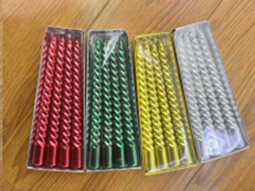 Свеча стержень 4 штуки 25 см витая / GL-10-4 /уп 36/144/ - Галеонтрейд фото 6