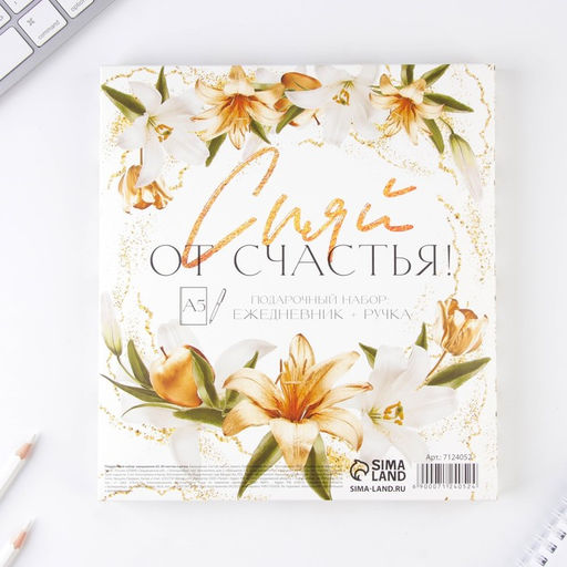 Набор «Сияй ярче солнца»: ежедневник 80 листов и ручка