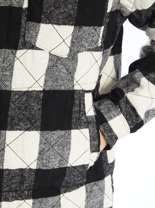 Regular Fit Uzun Kollu Ekose Erkek G?mlek Ceket