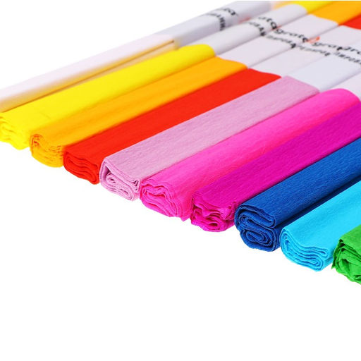 Набор бумаги крепированной «Неон», рулон 10 штук/10 цветов, 50×200 см, 30 г/м²