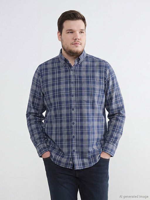 Regular Fit Ekose Gabardin Erkek G?mlek