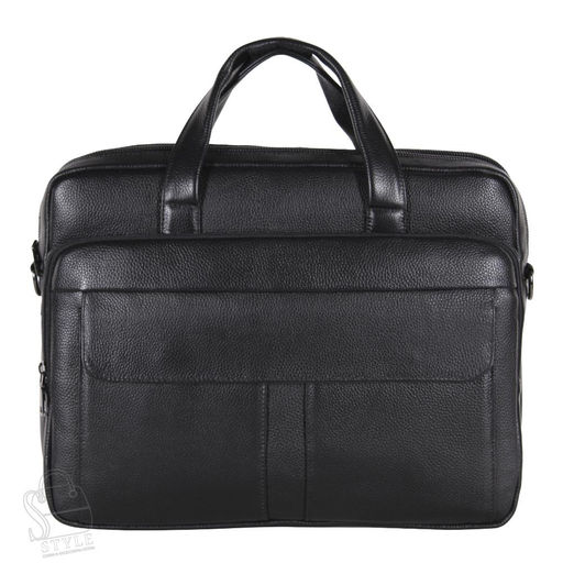 Портфель мужской кожаный 8074G black S-Style в Новосибирске