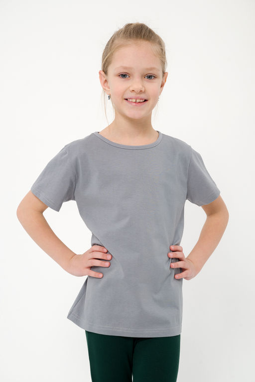 Футболка детская из кулирки серая - Амадэль фото 2