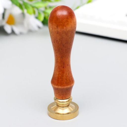 Печать для сургуча с деревянной ручкой «Корона с буквой Z», 9×2.5×2.5 см