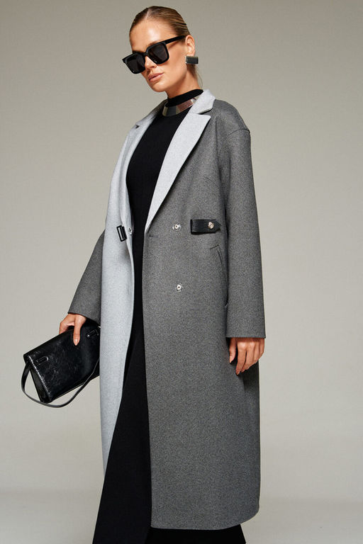 Пальто Beautiful Free 7014 серо-графитовый