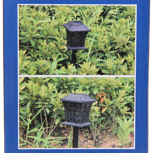 Фонарь садовый "Винтаж" 12*12*13,5 см (h=60 см) на солнечной батарее (универсальный), тёплый белый