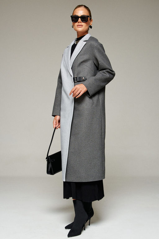 Пальто Beautiful Free 7014 серо-графитовый