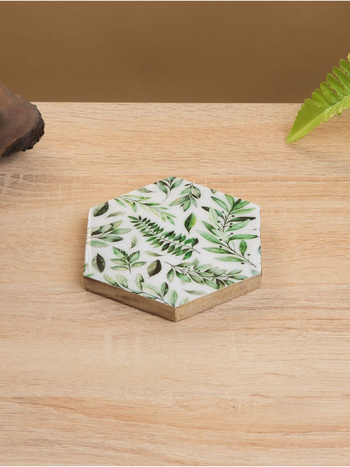 Подставка под горячее «Оливковая ветвь», набор 4 шт., 15×13×5 см, дерево манго