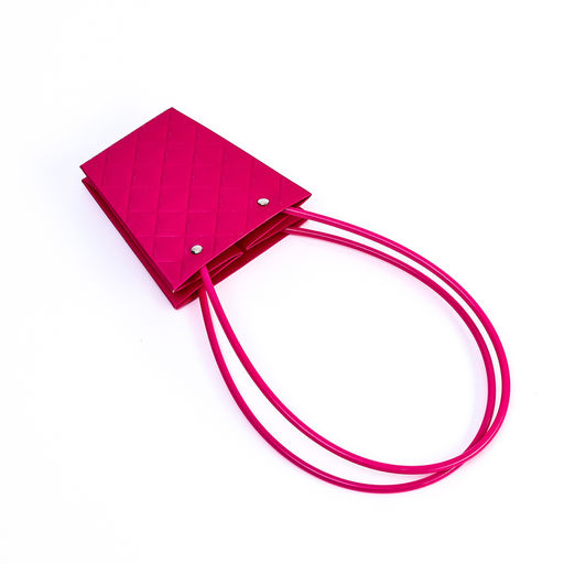 Цена за 10 шт. Сумка для цветов тиснение малина влагостойкая, 12x12-8x8-12.5 см - UPAK LAND фото 3