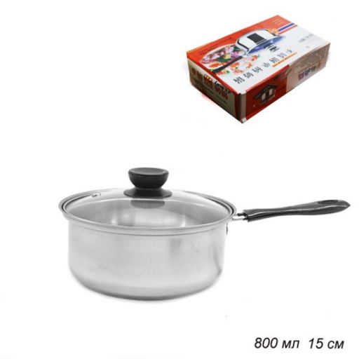 Ковш с крышкой 0,8 л /уп 72/ 0,228/ 15 см - Галеонтрейд фото 2