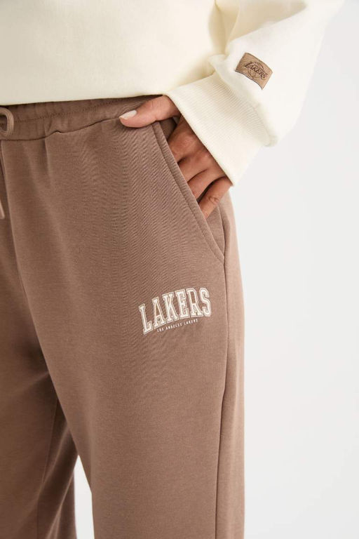 DeFactoFit НБА Лос-Анджелес Лейкерс Стандартный крой с двумя карманами Спортивные штаны стандартного размера из плотной ткани  фото 5