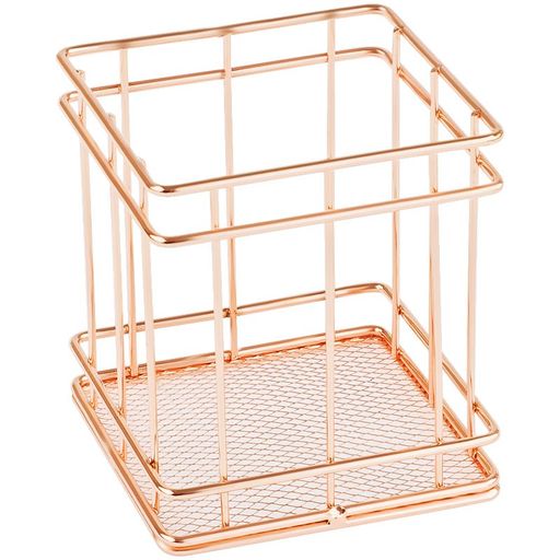 Подставка-стакан квадр. металлическая MESHU "Rose Gold" (MS_39429)