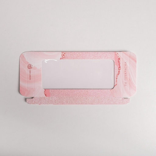 Цена за 5 шт. Коробка для шоколада, кондитерская упаковка, 8 марта, с окном, 17.3?8.8?1.5 см