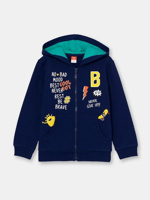 CRB wear/CSKB 63026-41-303 Толстовка для мальчика, темно-синий/Ex.Cherubino  фото 2