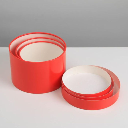 Набор коробок 3 в 1 красный, упаковка подарочная, 16 х 16 х 10 - 13 х 13 х 8.5 см