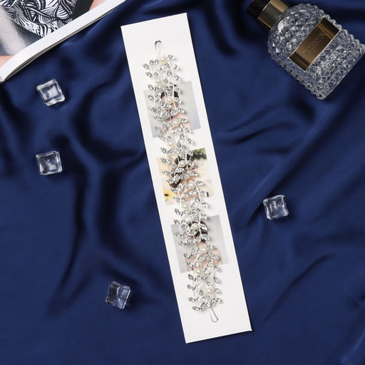 Аксессуар для волос «Леона», веточки, 26 см, серебро