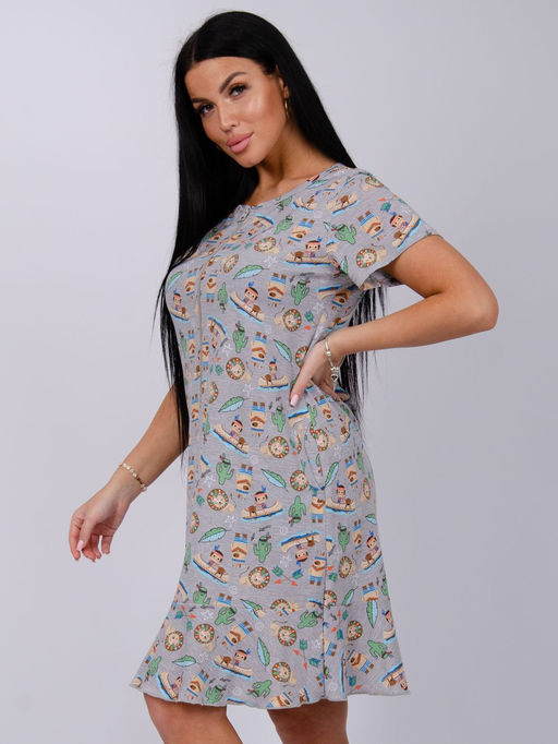 Халат Гаечка 3, трикотаж - Малина фото 7