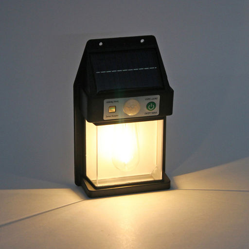 Фонарь садовый "Волшебство ночи" 16*10*4,5 см, на солнечной батарее (свеч., теплый белый) 1 LED, 3 реж., датчик движ.