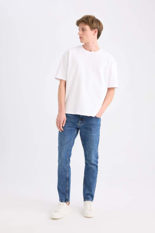 Pedro Slim Fit Джинсовые брюки узкого кроя с нормальной талией и узкими штанинами - Defacto фото 3