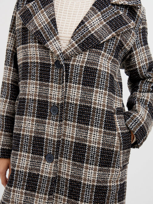 Пальто женское из шерсти в клетку - Glenfield фото 5