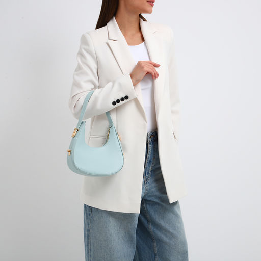 Сумка женская багет на молнии, цвет голубой - Simaland фото 4