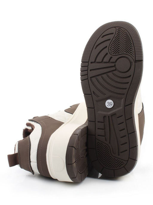 04-PDH336-3 BROWN Кроссовки демисезонные женские (натуральная кожа, нубук)