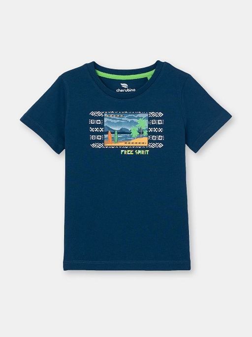 CRB wear/CSKB 63106-41-318 Футболка для мальчика, темно-синий/Ex.Cherubino