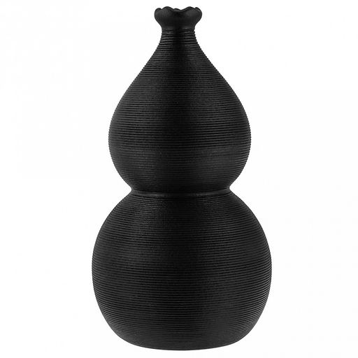 Ваза керамическая "Дионис" 2,1л, д14,7см h27см, д/горла - 2,8см, фактурный глянец, цвет - черный, в коробке (Китай)