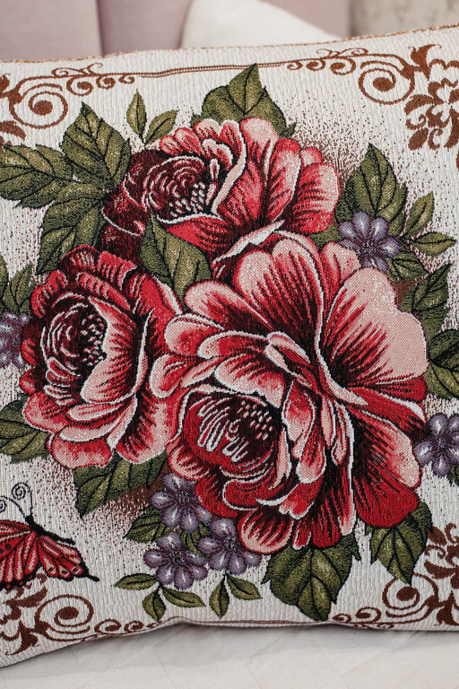 Наволочка декоративная 50х50 Три пиона