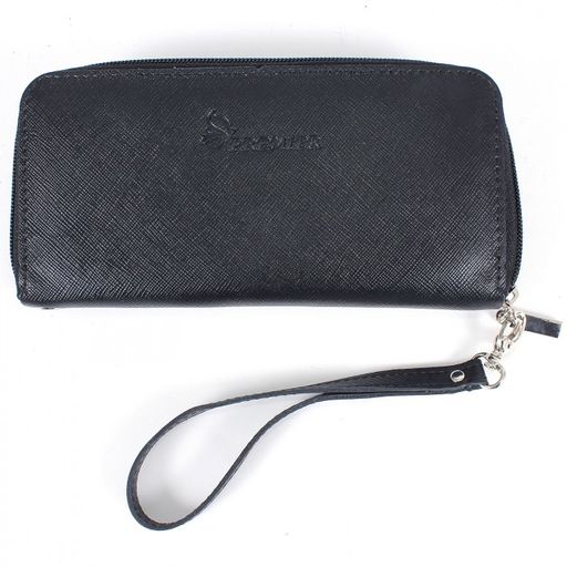 Портмоне женское Premier-S-4 н/к, 3 отд, 9 карм, ручка-петля, черный сафьян матовый (589) 197452  фото 4