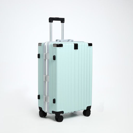 Чемодан средний 24, отдел на молнии, 2 кодовых замка, 4 колеса, крючок, цвет голубой - Simaland фото 2