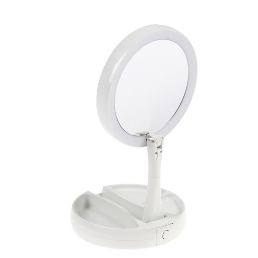 Зеркало Luazon KZ-09, подсветка, настольное, 30×16×16 см, увеличение × 10, USB, белое