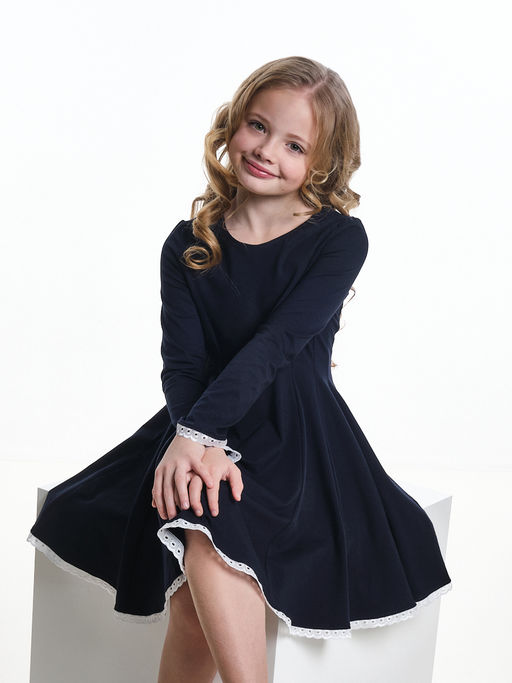 Платье для девочки в школу синее 22-7790 синий - Mini maxi фото 9