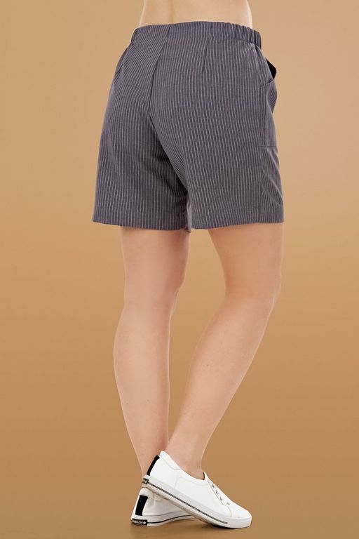 Шорты с эластичным поясом темный капучино - Odis фото 5