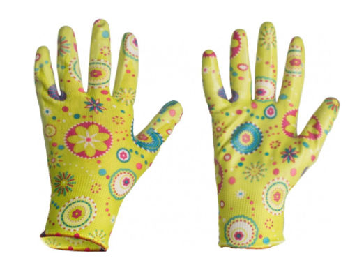 Перчатки садовые цветные полиэстеровые Ассорти