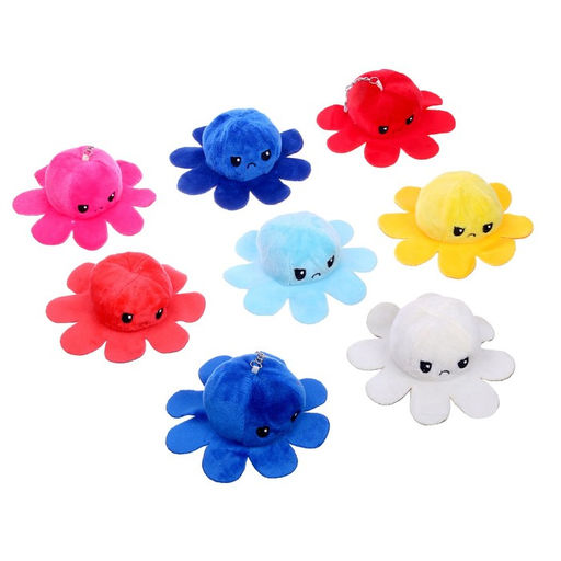 Мягкая игрушка-трансформер «Осьминог-перевёртыш», 12 см, на брелоке, МИКС