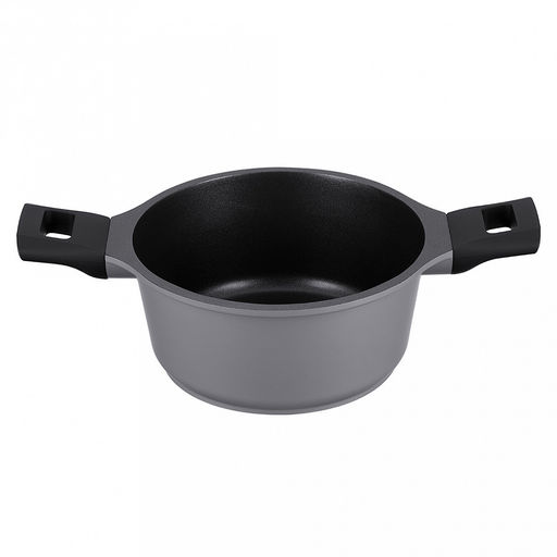 Кастрюля с антипригарным покрытием Moderno 2,3л, д20см, h16см, s1,8мм, дно s5мм, литой алюминий, стеклянная крышка с силиконовый ободом, бакелитовая ручка с покрытием soft-touch, Regent (Китай) Подходит для всех видов плит, включая индукционную - Домашняя мода фото 4